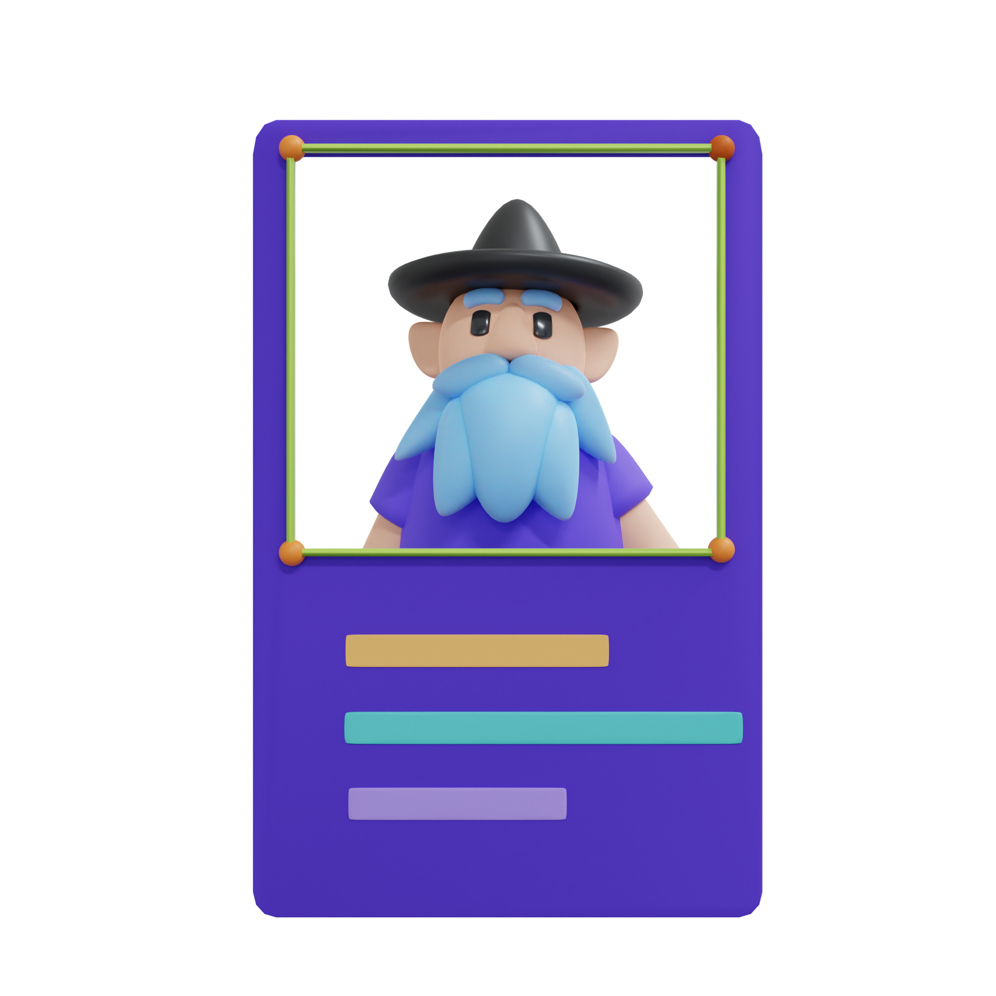 Profile Avatar Card 3D Character