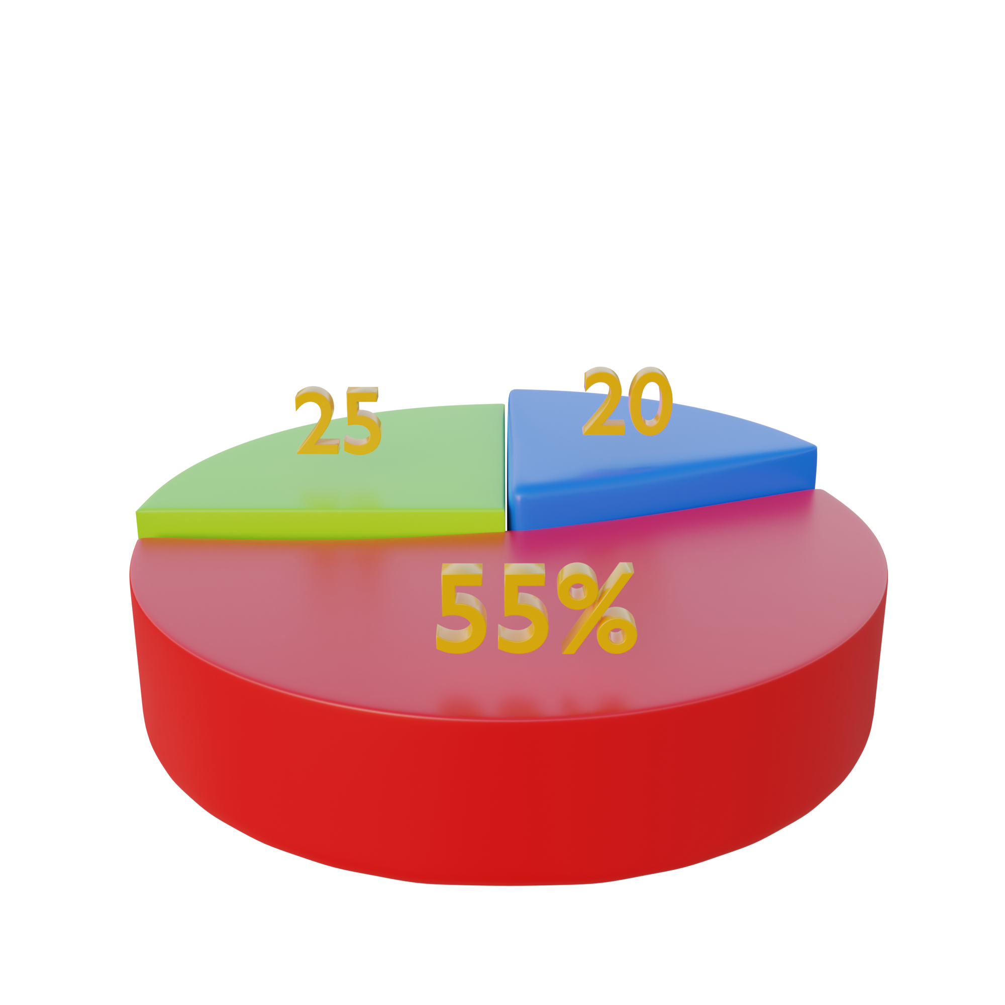 Pie Chart Analytics 3D Icon