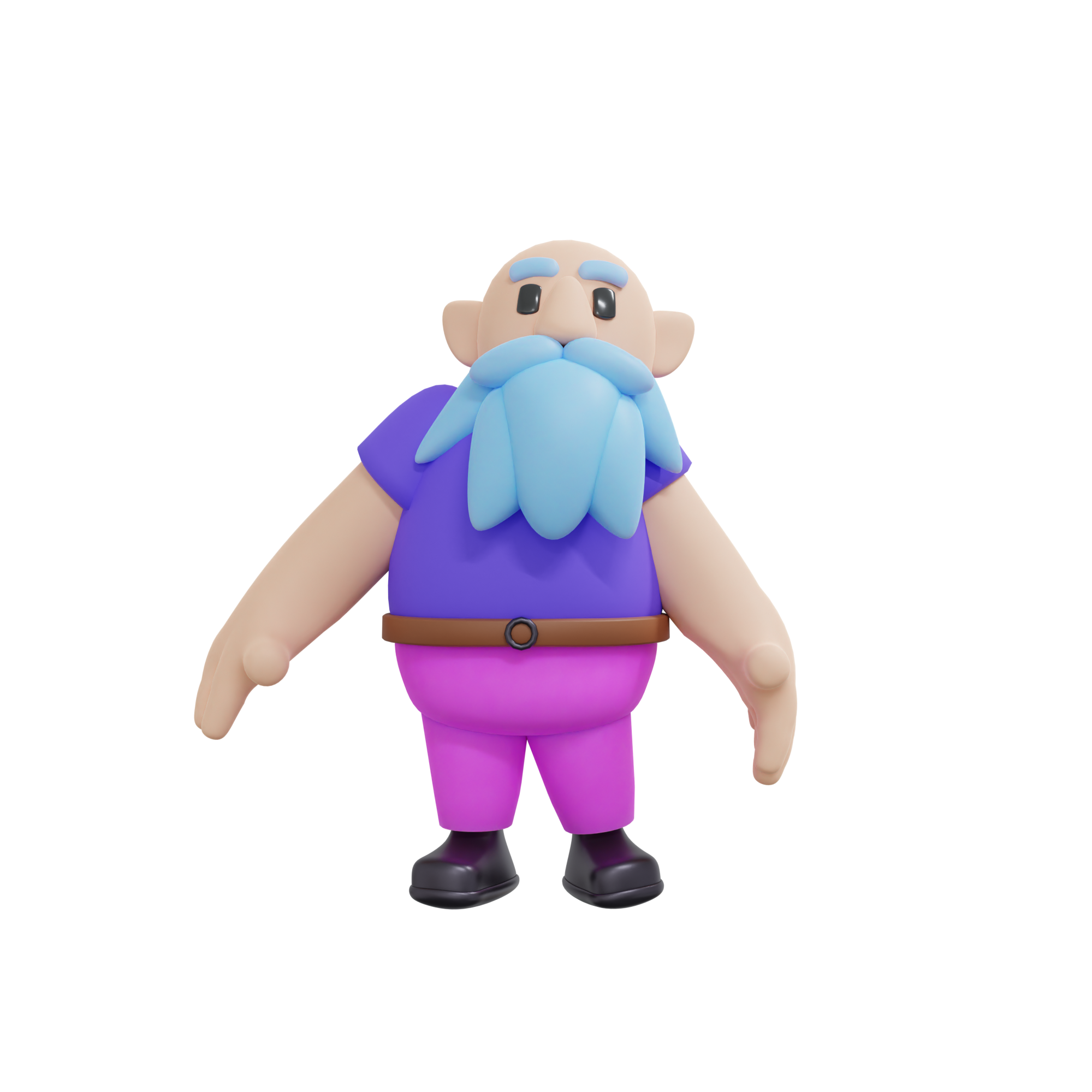 Cartoon Wizard Character 3D