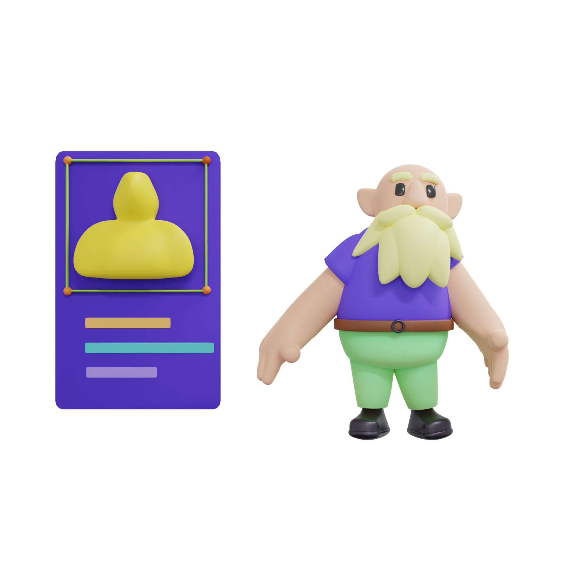 Profile Management Wizard 3D Mascot