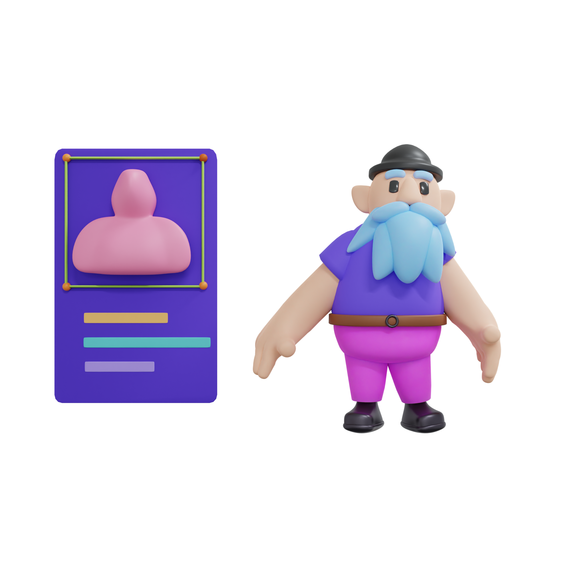 User Onboarding Wizard 3D Mascot