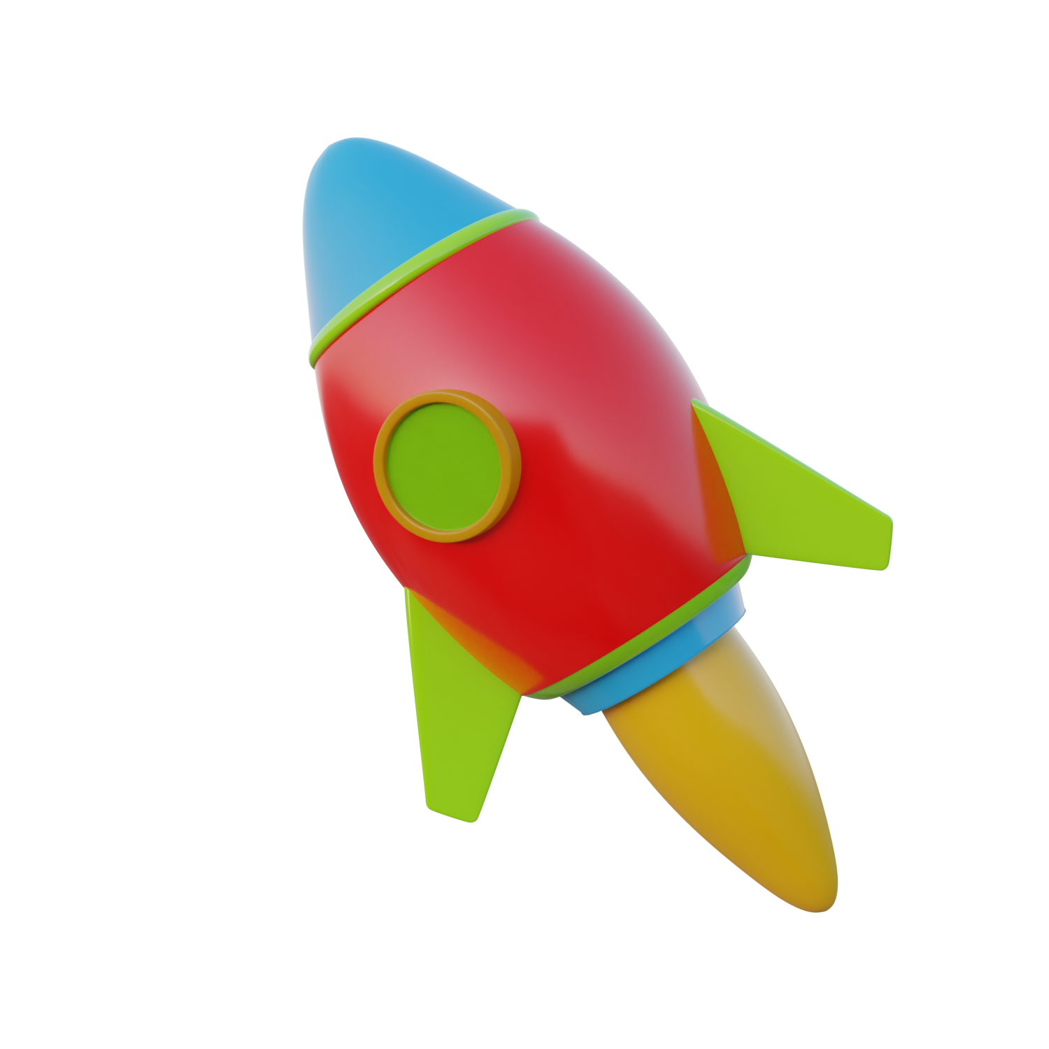 Business Growth Rocket 3D Icon