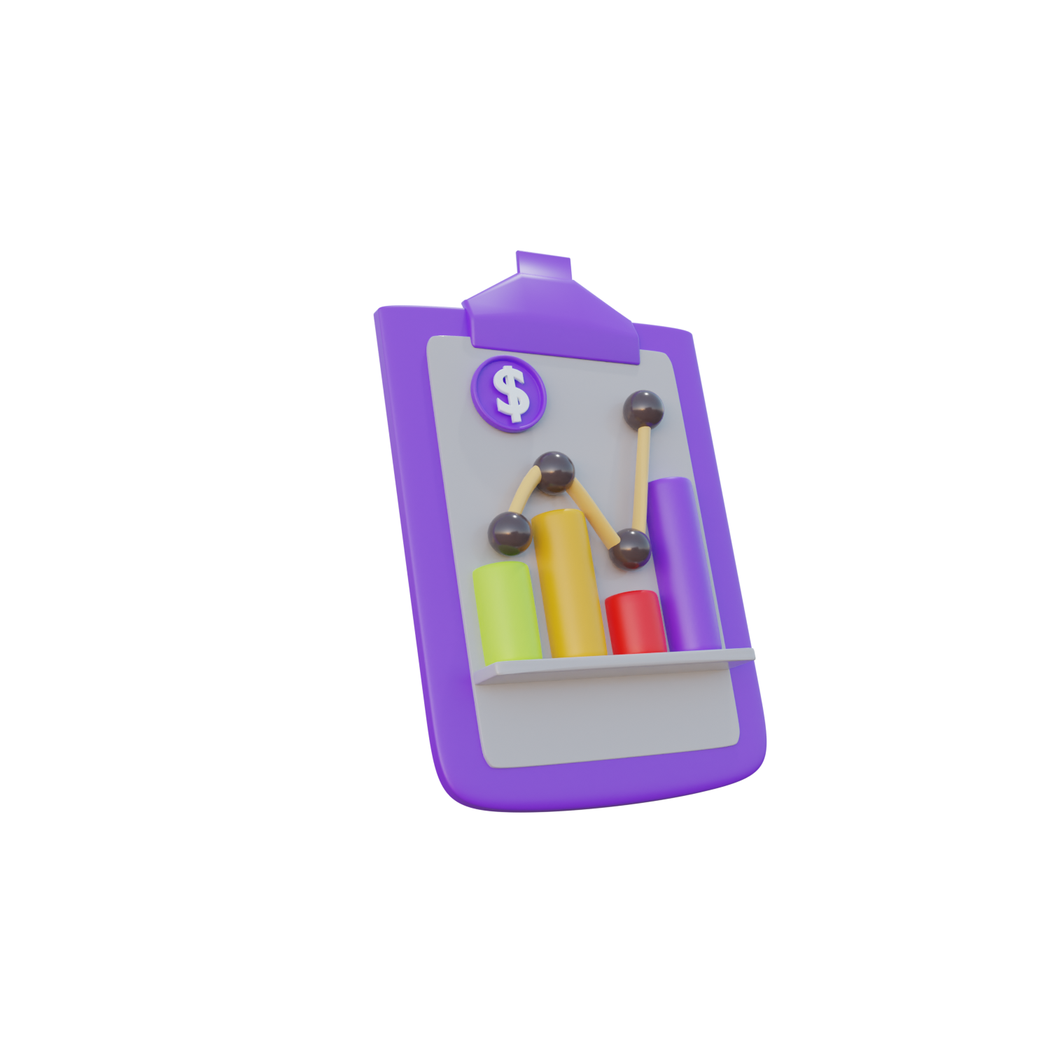 Financial Report Dashboard 3D Icon